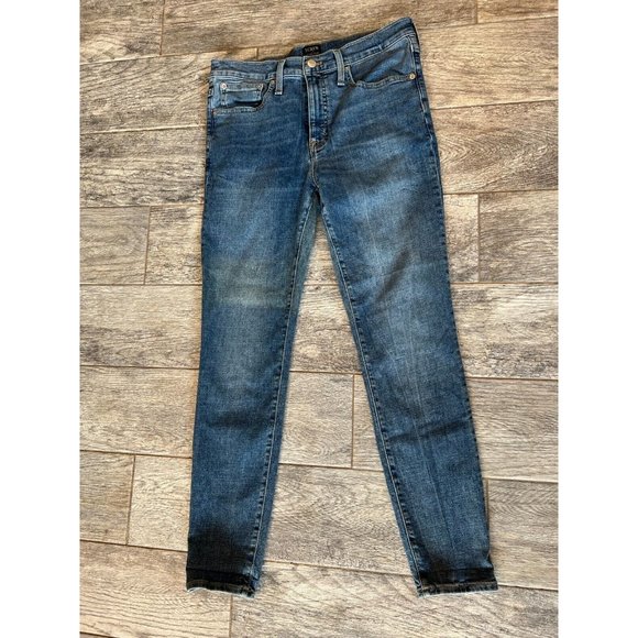 J Crew 9" Mid Rise Skinny Jeans Denim size 29 BK584‎ Signature Re-Imagined - Picture 2 of 9